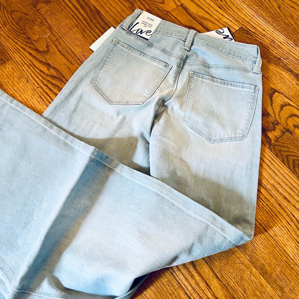 #50 Boho Wide Leg 5 Pocket Best Fitting Jeans - Picture 3 of 6